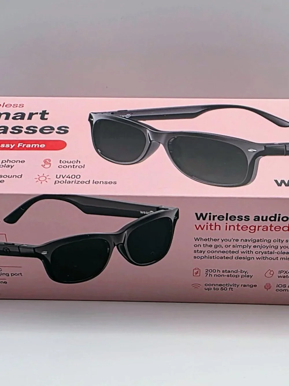 WeariQ Wireless Smart Glasses Audio Sunglasses Bluetooth Speaker UV400 New